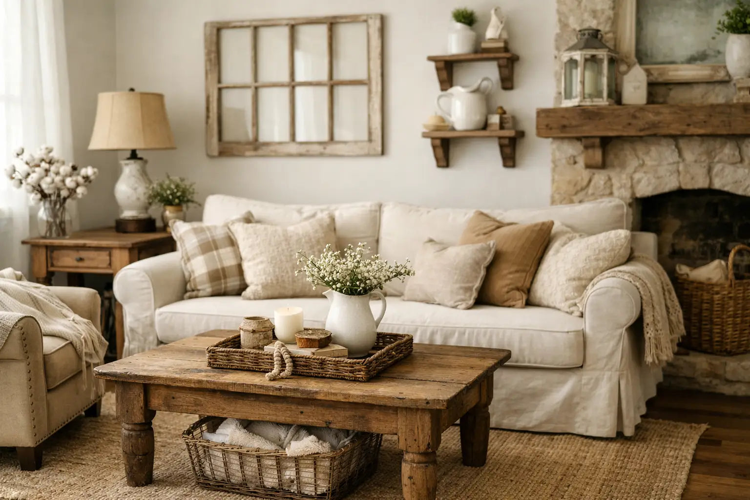 Vintage Farmhouse Style Living Room Ideas