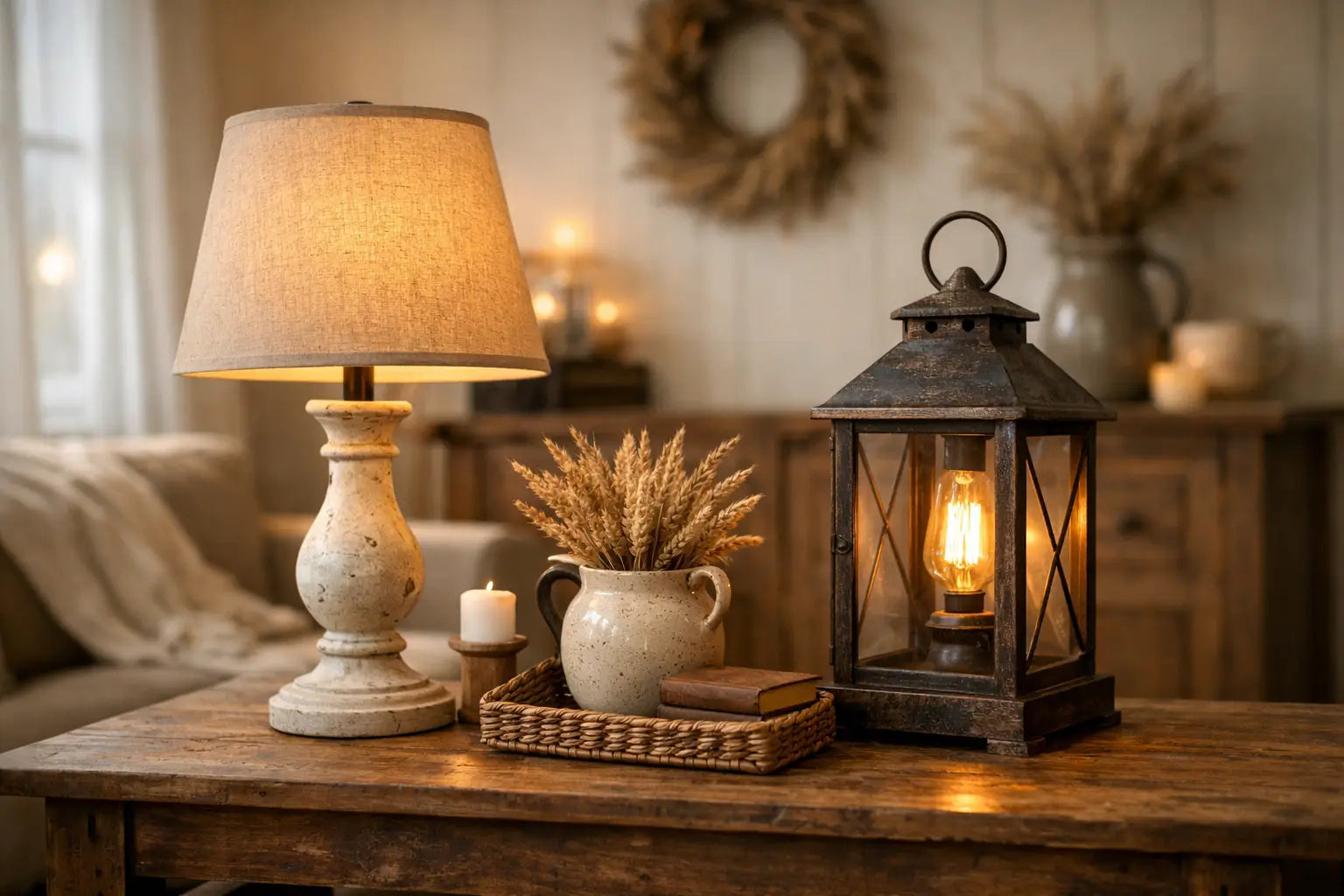 Vintage Farmhouse Style Lamps for Warmer Rooms