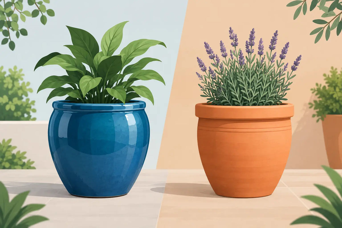 Glazed Versus Terracotta Garden Pots Compared