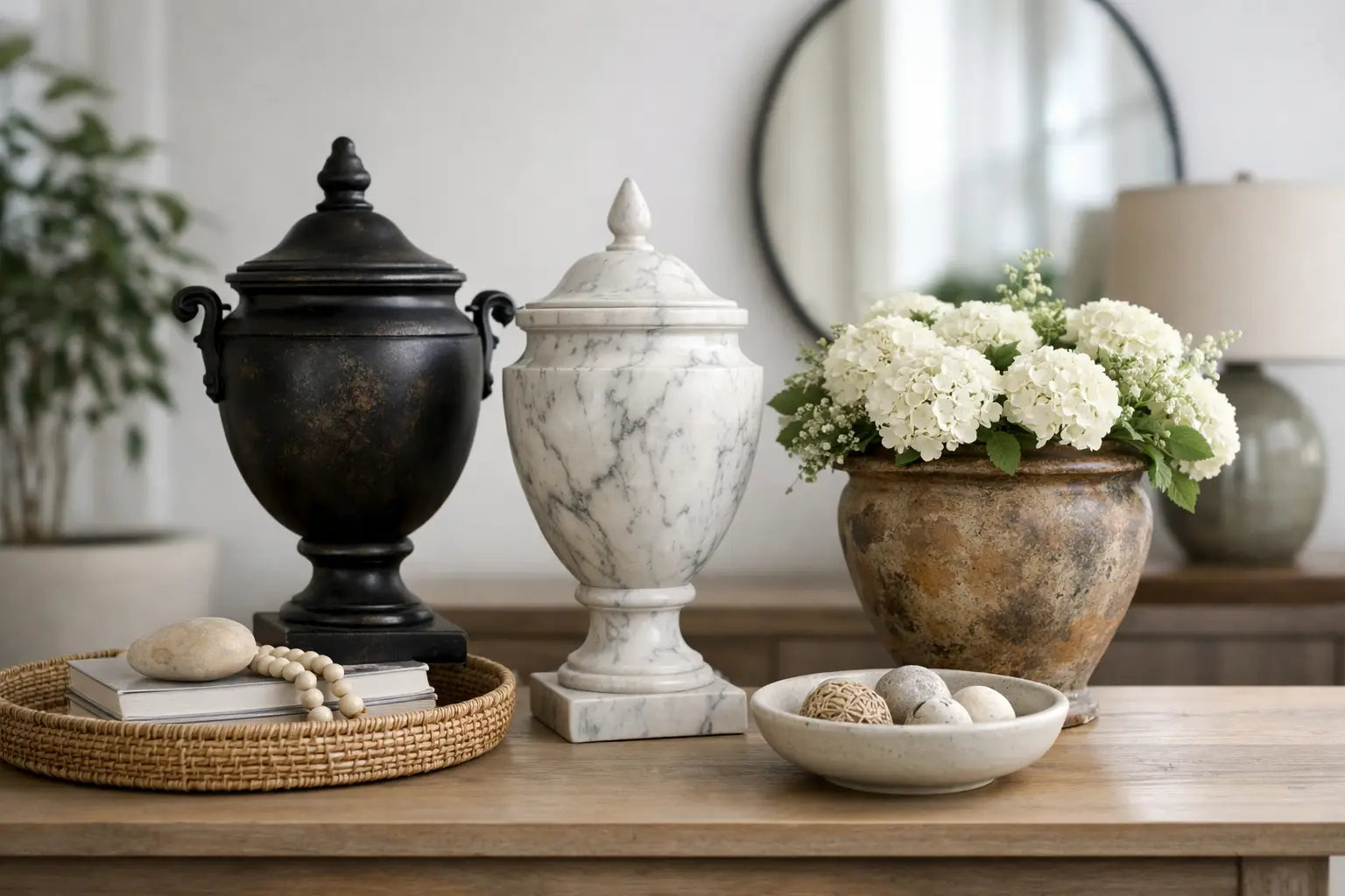 How to Style Decorative Urns with Timeless Ease