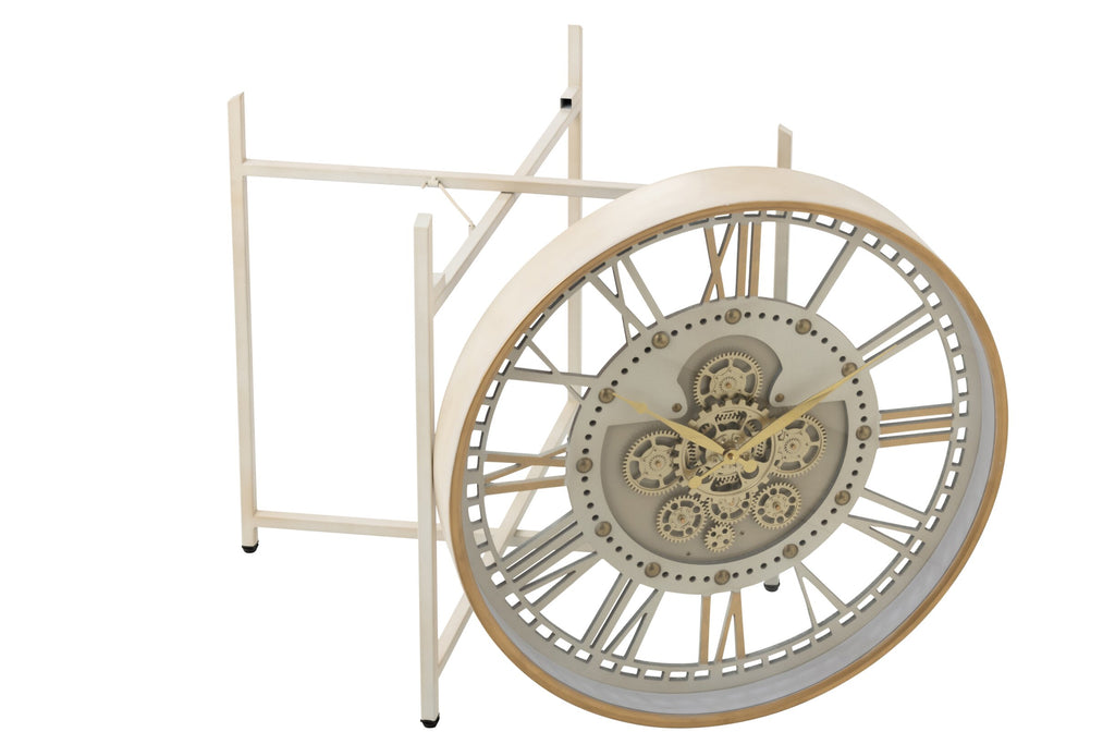 Classic Heritage Clock Coffee Table – Ivory & Antique Gold – alternative view