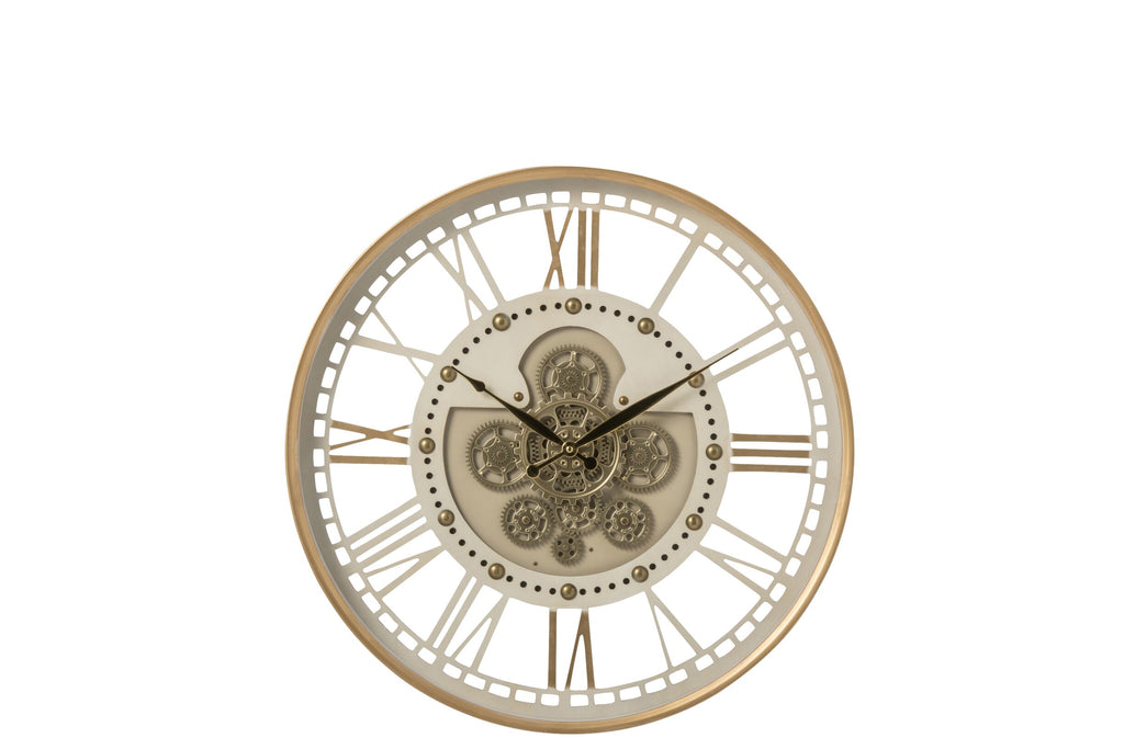 Classic Heritage Clock Coffee Table – Ivory & Antique Gold – detail view 2