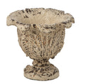 Château acanthus urn planter in distressed ivory