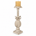Classic Heritage Stone-Effect Column Candle Holder