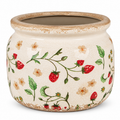 Botanical Strawberry Ceramic Planter