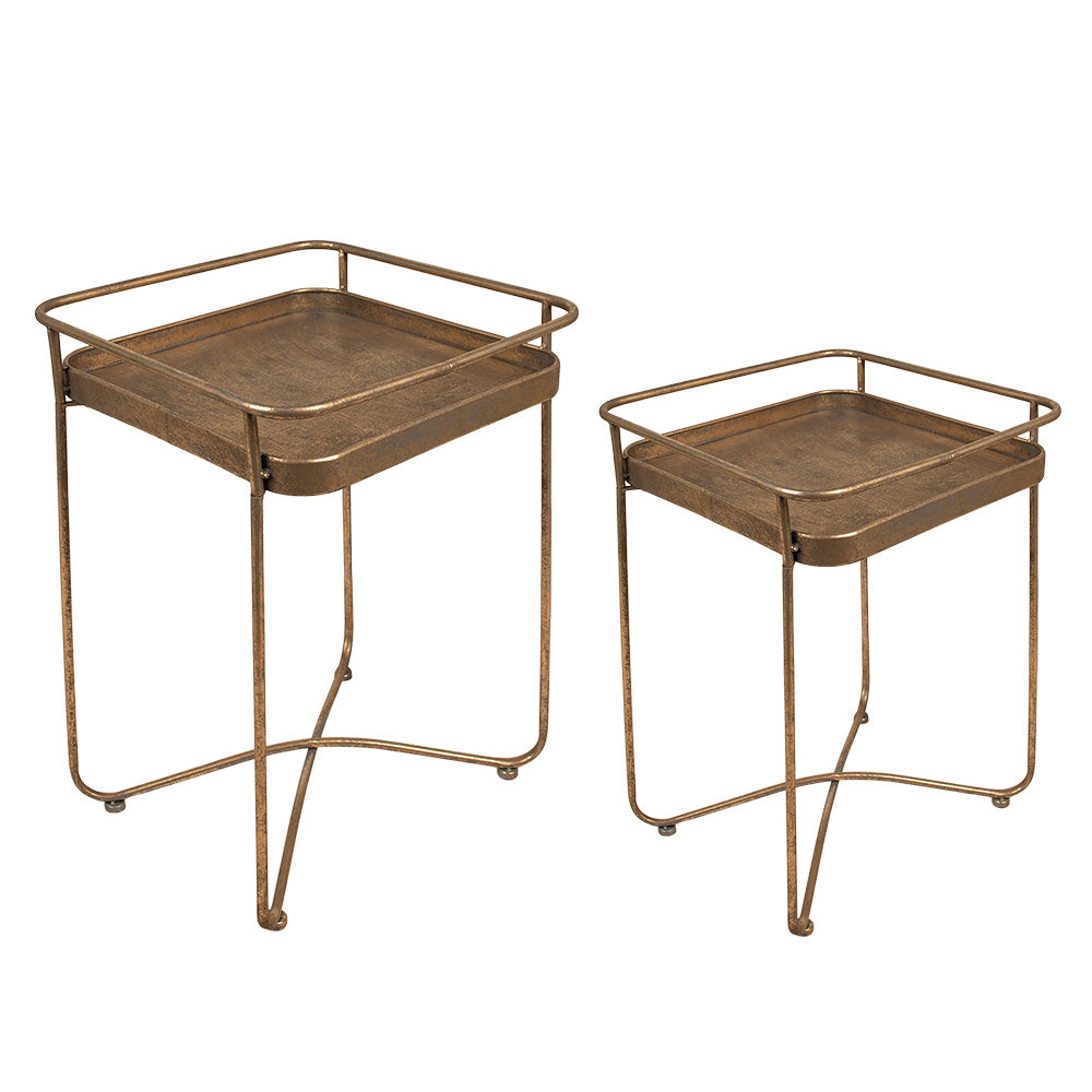 Vintage Farmhouse Side Tables – Set of 2