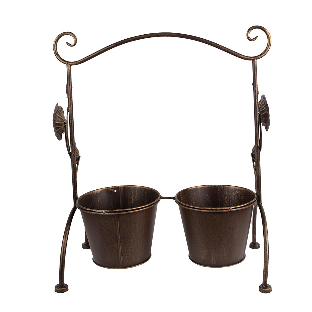 Vintage Botanical Iron Plant Stand