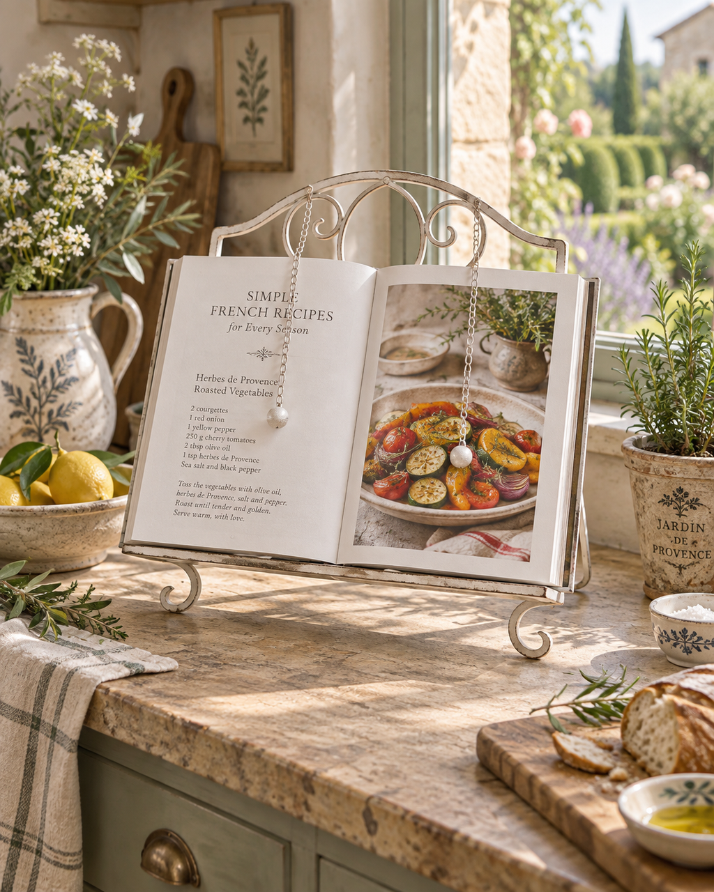 Vintage French Cookbook Stand