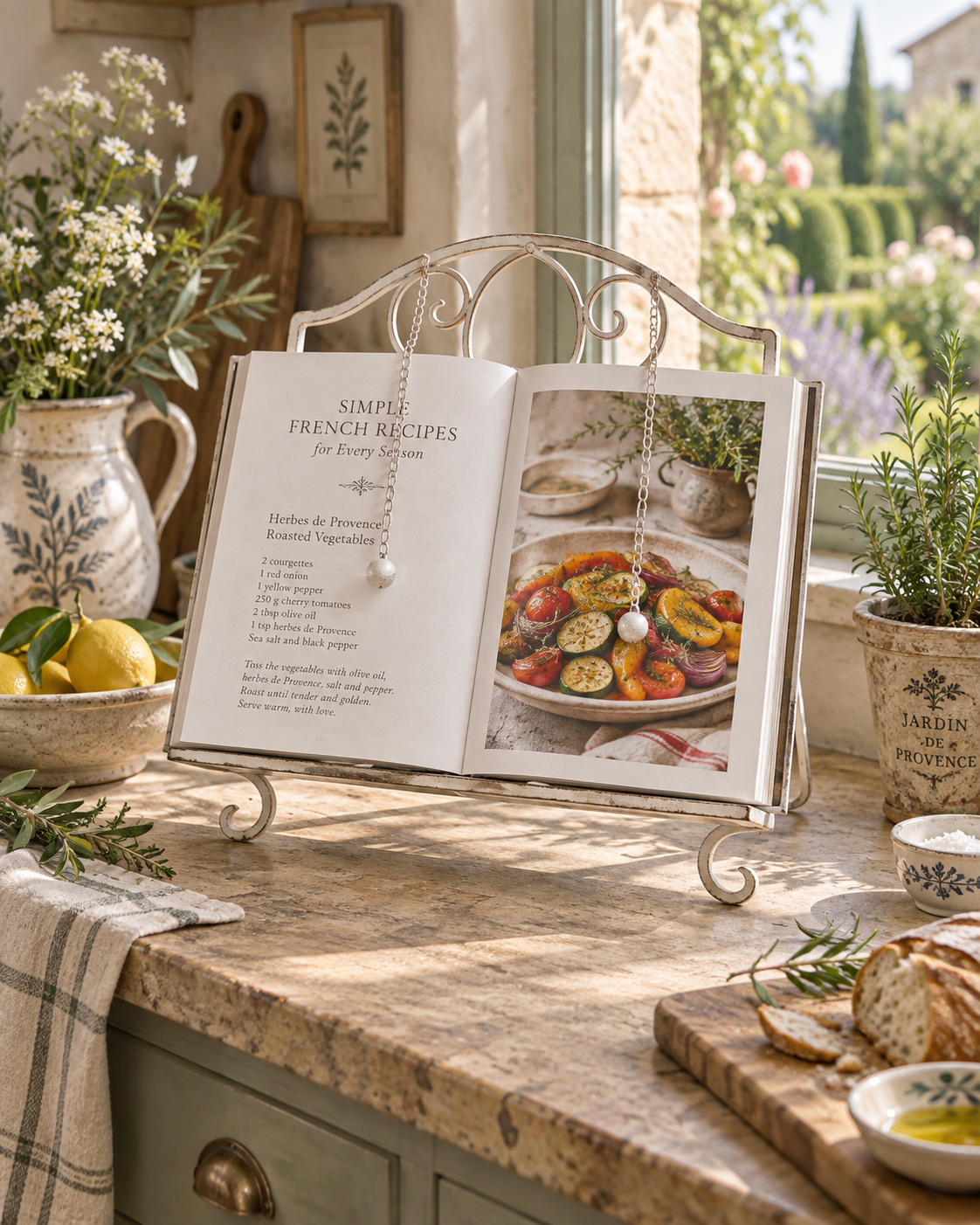 Vintage French Cookbook Stand
