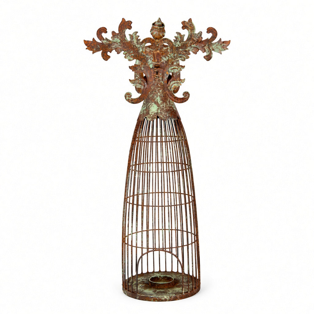 Antique Patina Angel Candle Holder