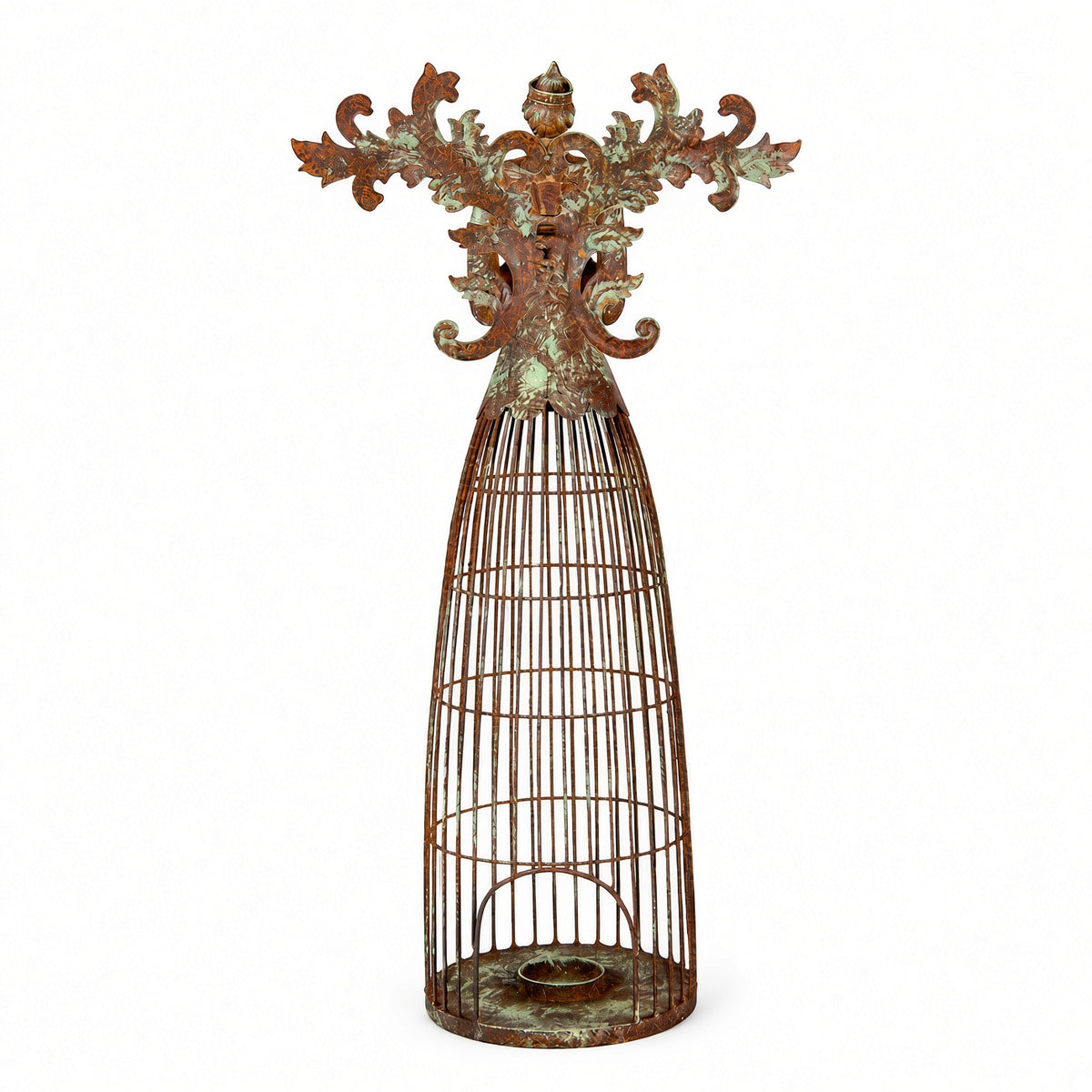 Antique Patina Angel Candle Holder