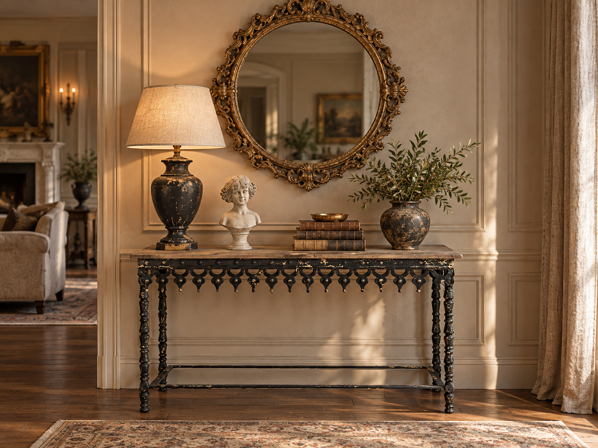 Classic Heritage Manor Console Table – detail view 2