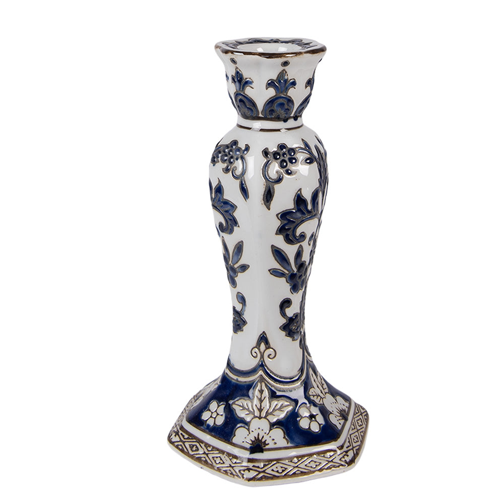 Classic Porcelain Candle Holder – Blue & White