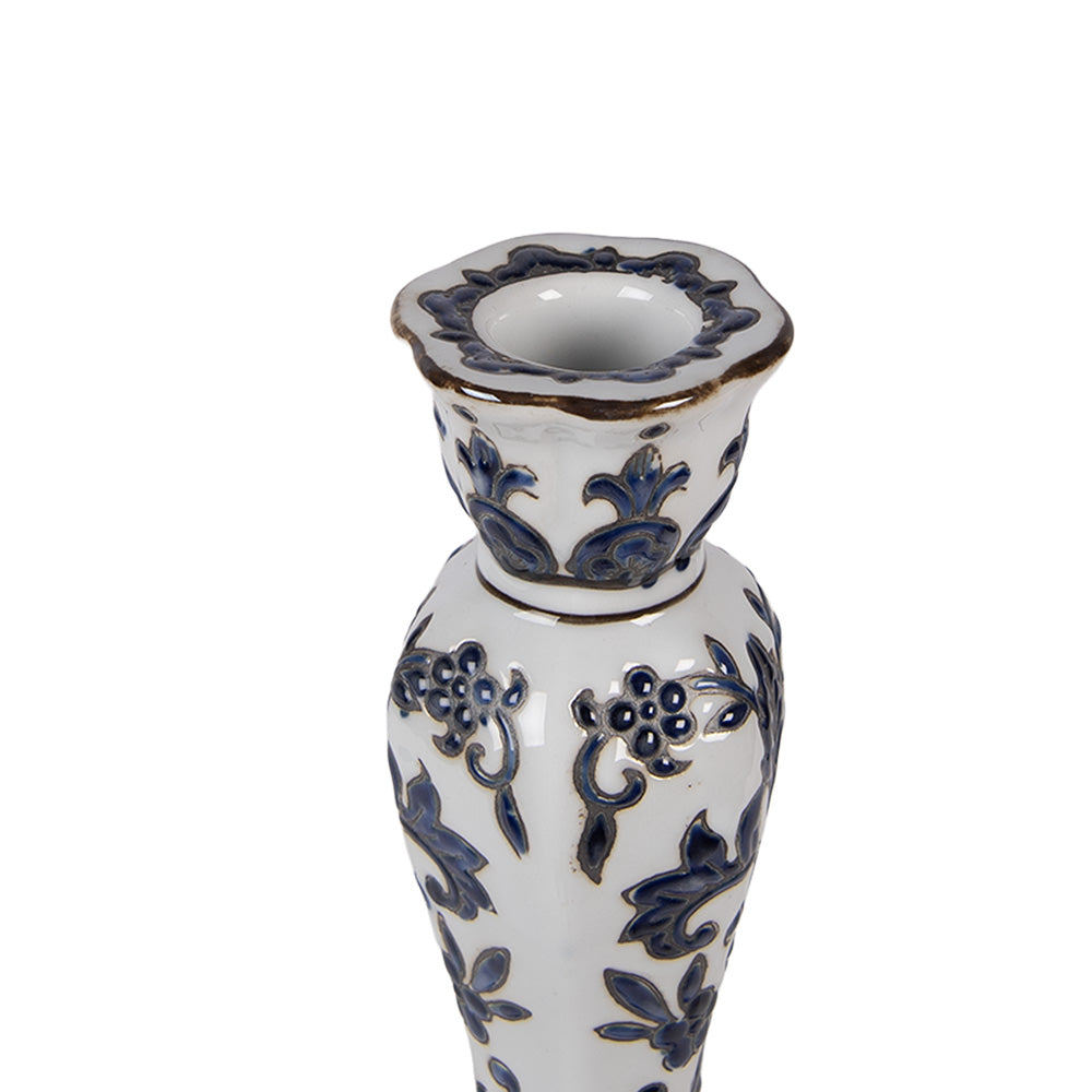 Classic Porcelain Candle Holder – Blue & White – alternative view