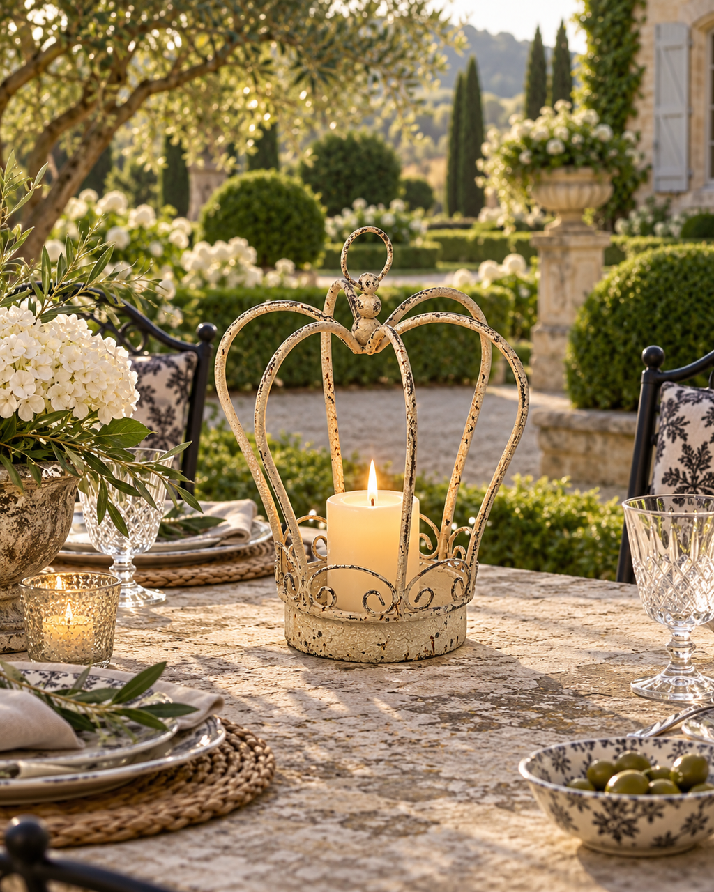 Antique French Crown Candle House – detail view 2
