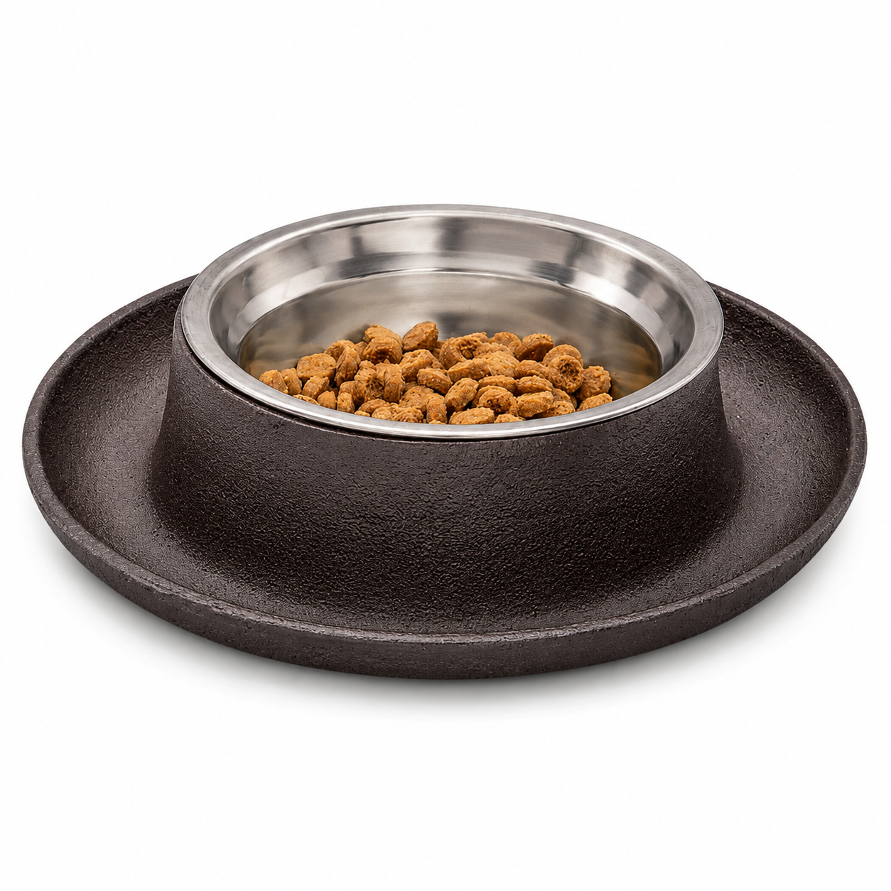 Rustic Brown Iron Pet Bowl