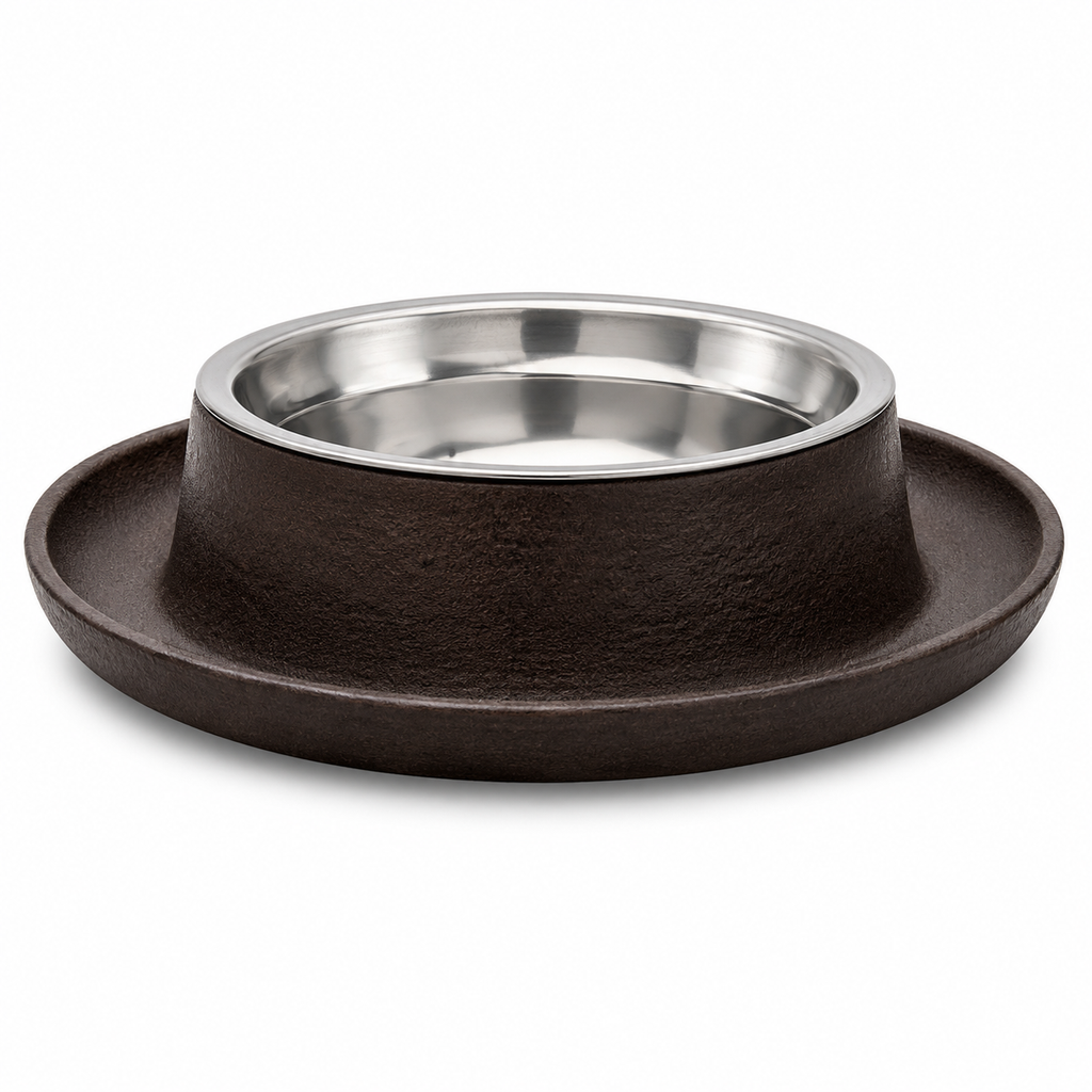 Rustic Brown Iron Pet Bowl