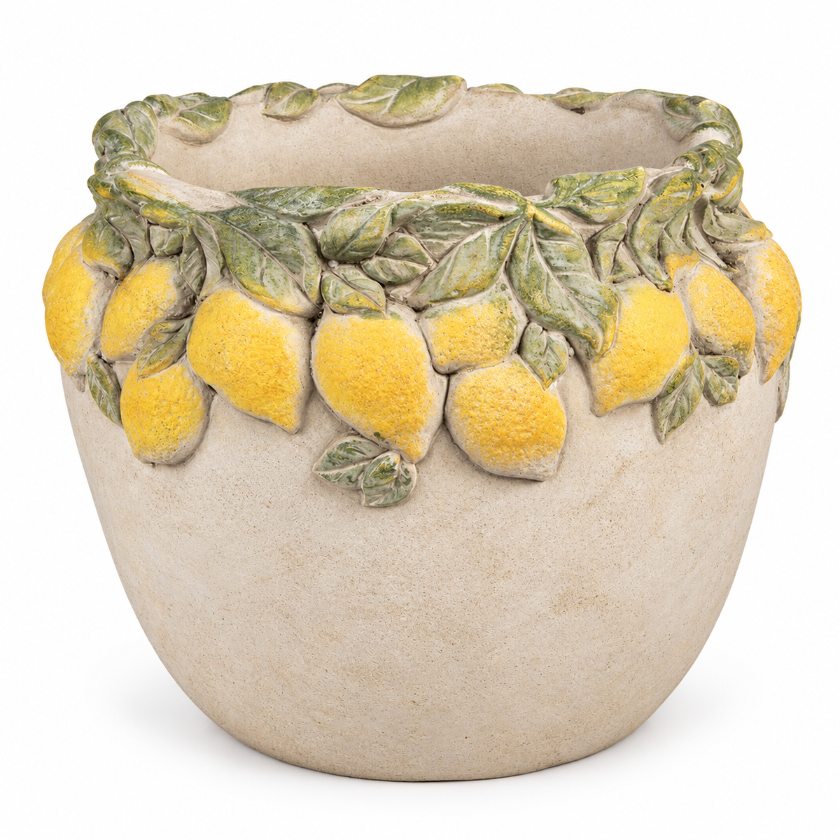 Lemon Stone-Effect Planter – detail view 2