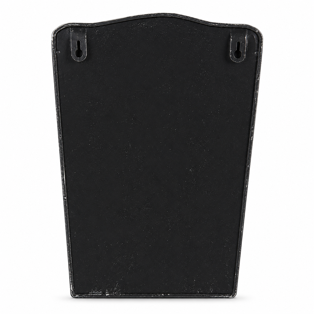 Floral Wall-Mounted Mailbox, Black & White Metal – detail view 2
