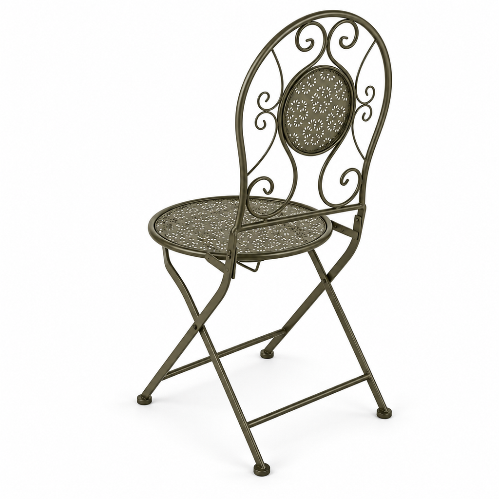 French Country Green Metal Bistro Set – detail view 2