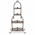 Château Antique Brown Metal Plant Stand
