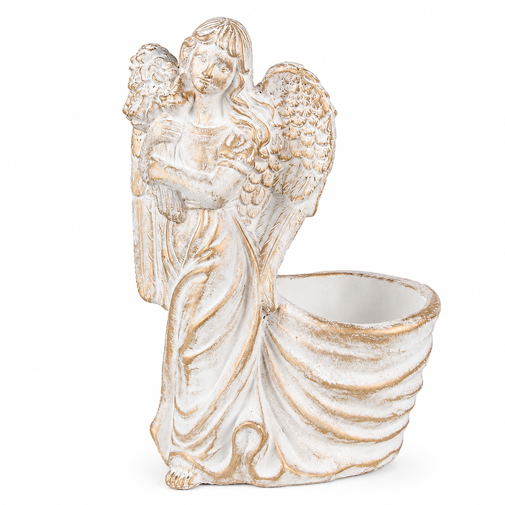 Classic Heritage Angel Stone Plant Pot