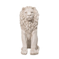 Rustic Chateau Lion Statue garden ornament with sculpted mane detailing