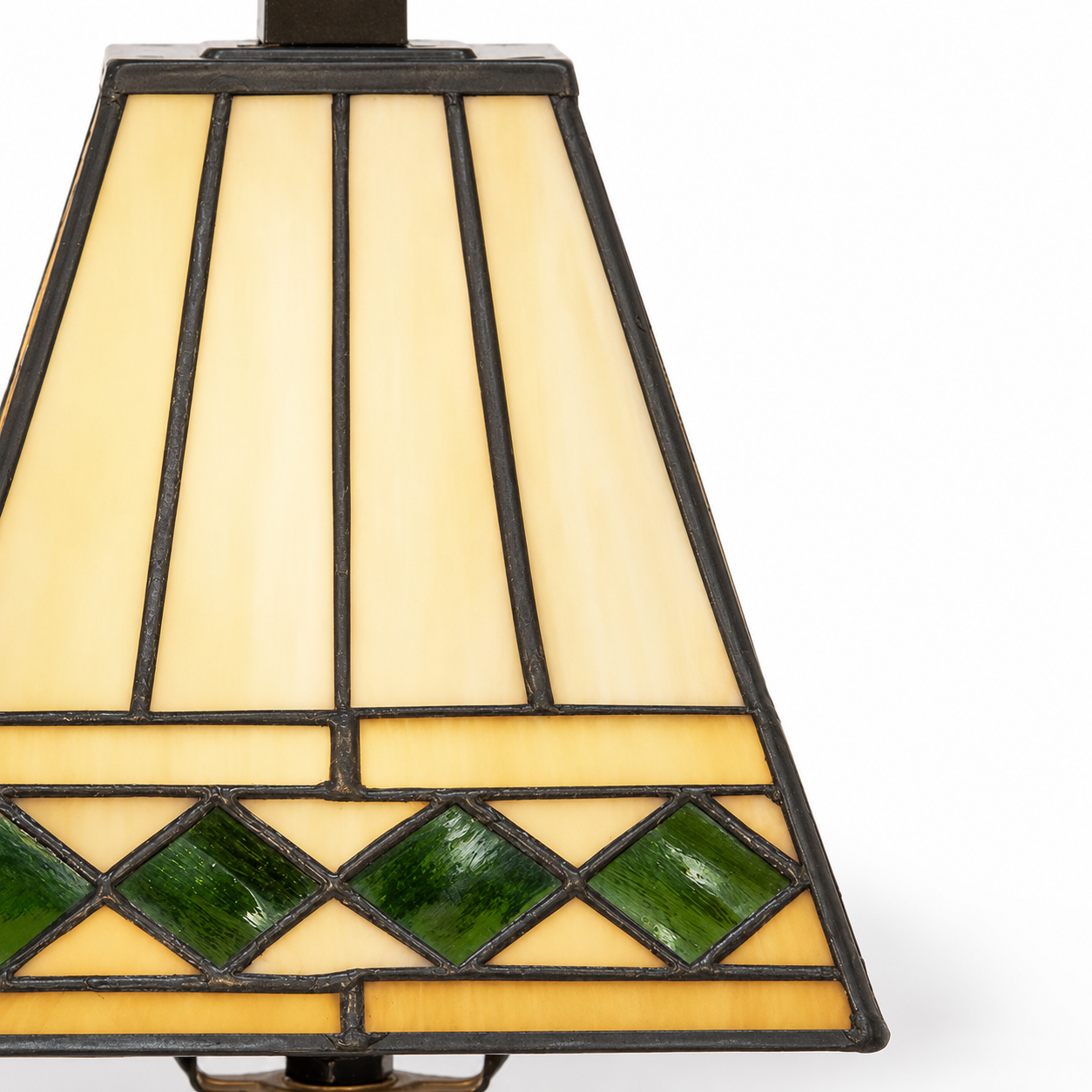 Vintage Tiffany-Style Stained Glass Table Lamp