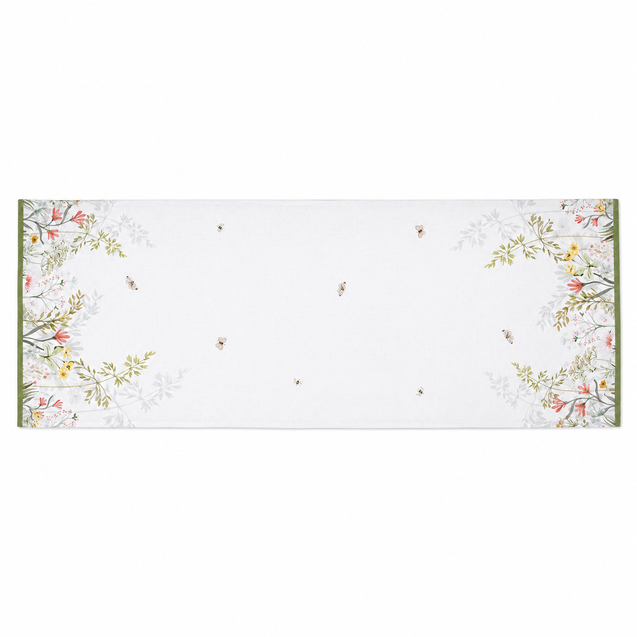 Botanical Floral Cotton Table Runner