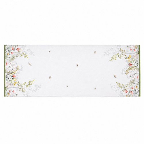Botanical Floral Cotton Table Runner