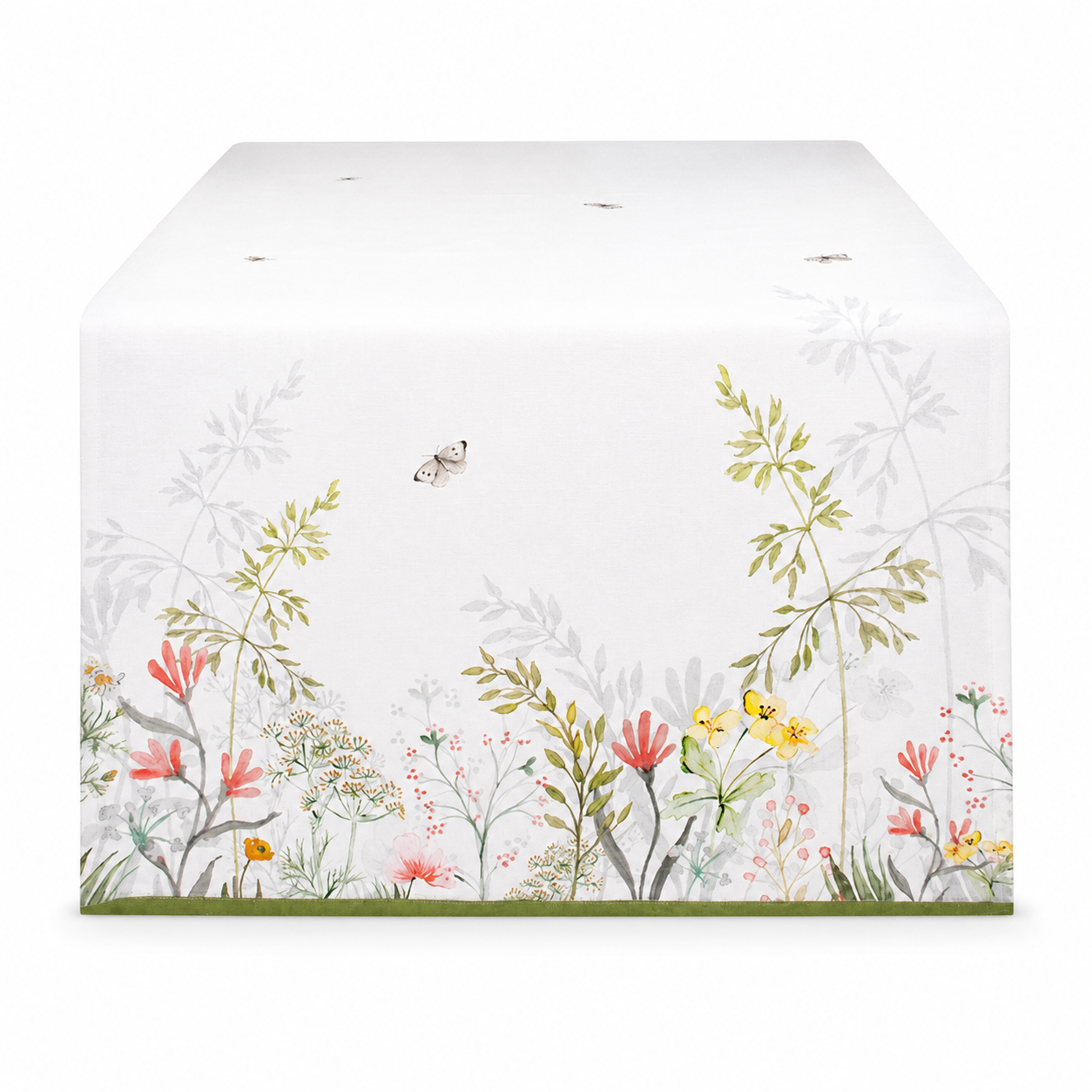 Botanical Floral Cotton Table Runner