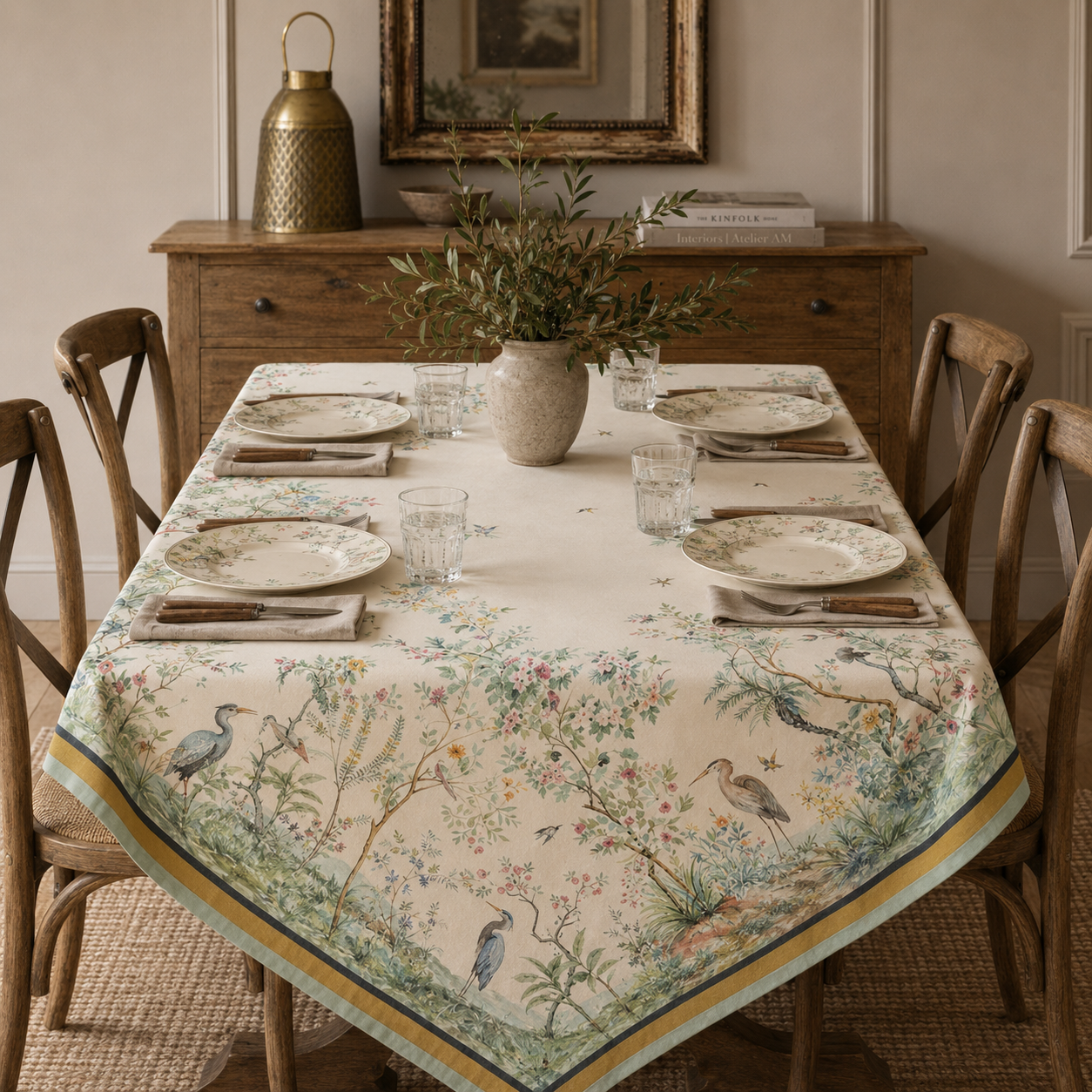 Classic Garden Botanical Tablecloth