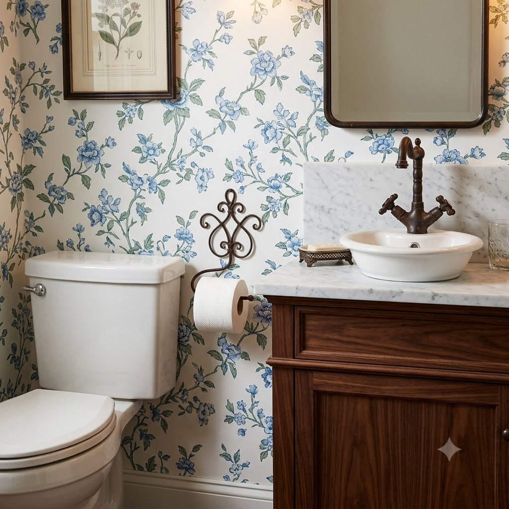 Compact Brown Iron Toilet Paper Holder – alternative view