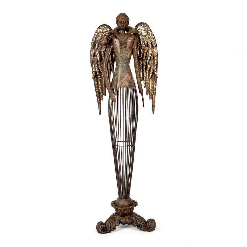 Antique Angel Metal Figurine