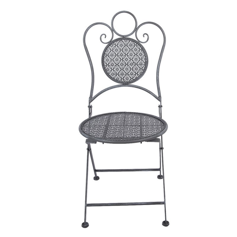 French-style grey garden bistro set