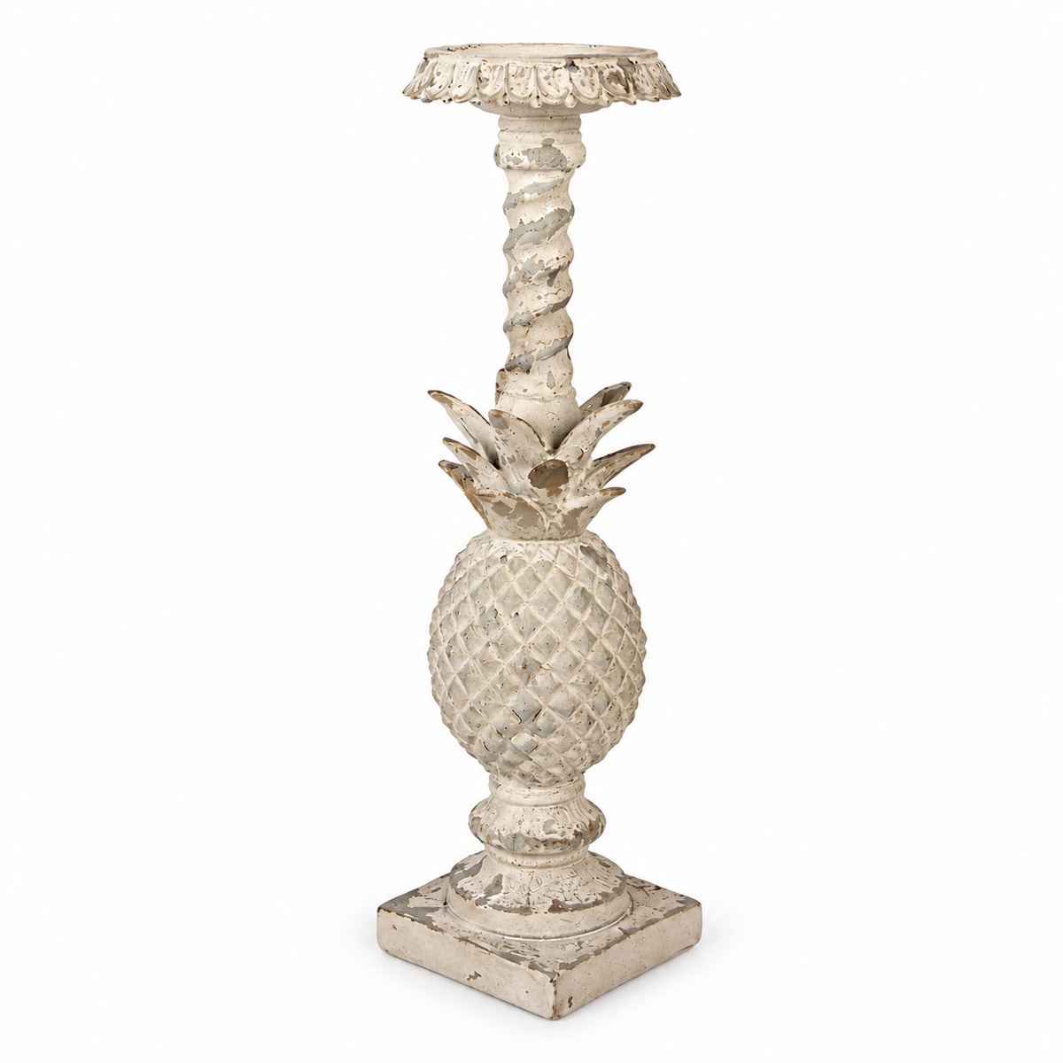 Classic Heritage Stone-Effect Column Candle Holder – alternative view