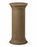Château fluted pedestal in antique brass iron – alternative view