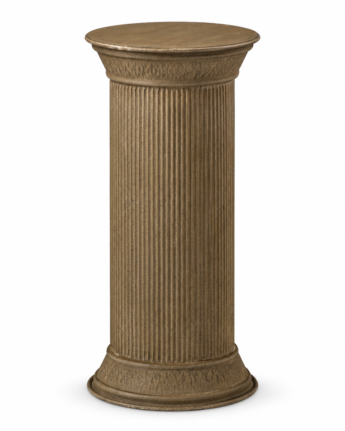 Château fluted pedestal in antique brass iron – alternative view
