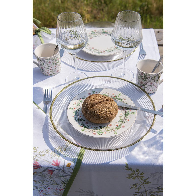 Botanical Floral Cotton Table Runner