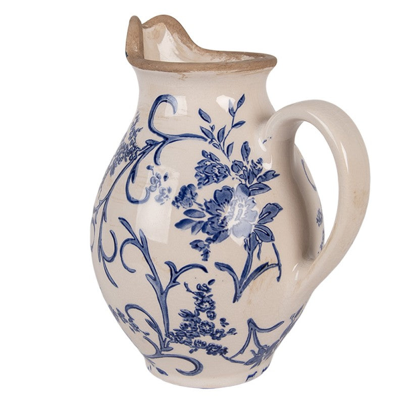 Beige floral ceramic can detail