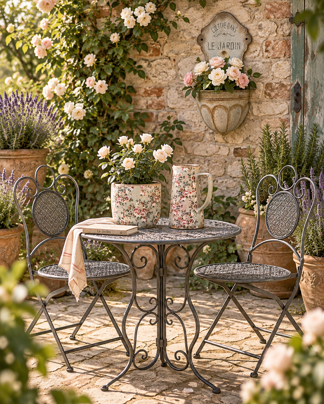 Classic French Metal Bistro Set – detail view 6