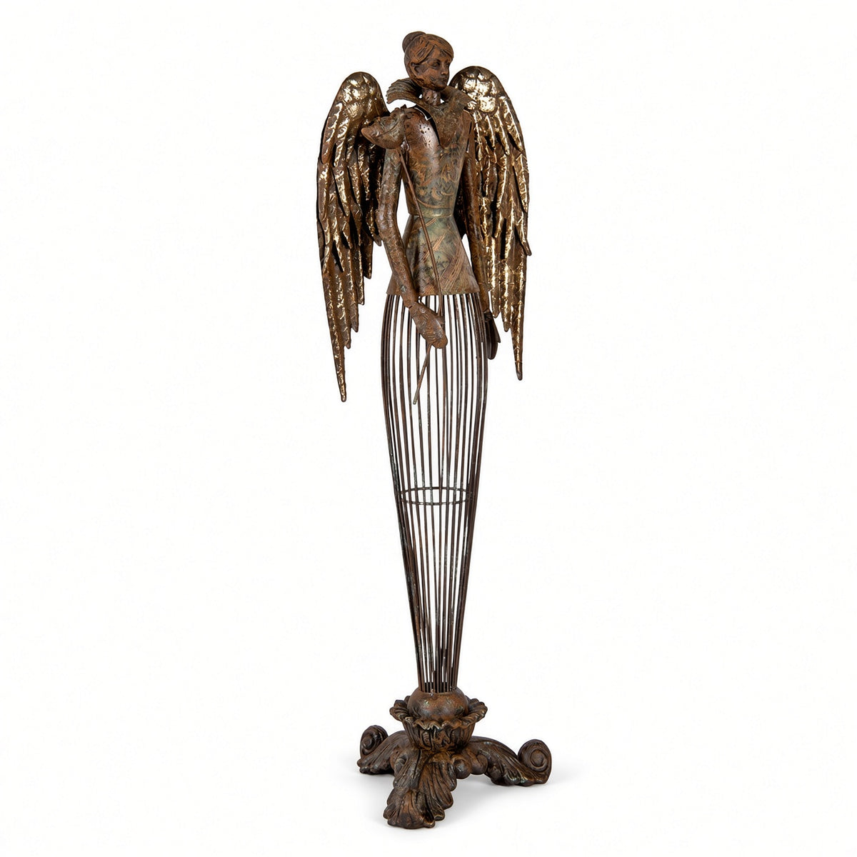 Antique Angel Metal Figurine