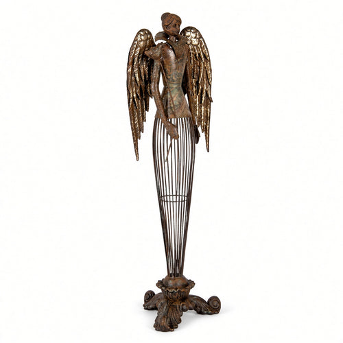 Antique Angel Metal Figurine