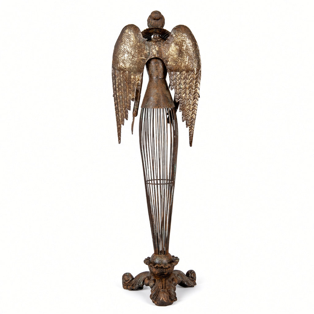 Antique Angel Metal Figurine