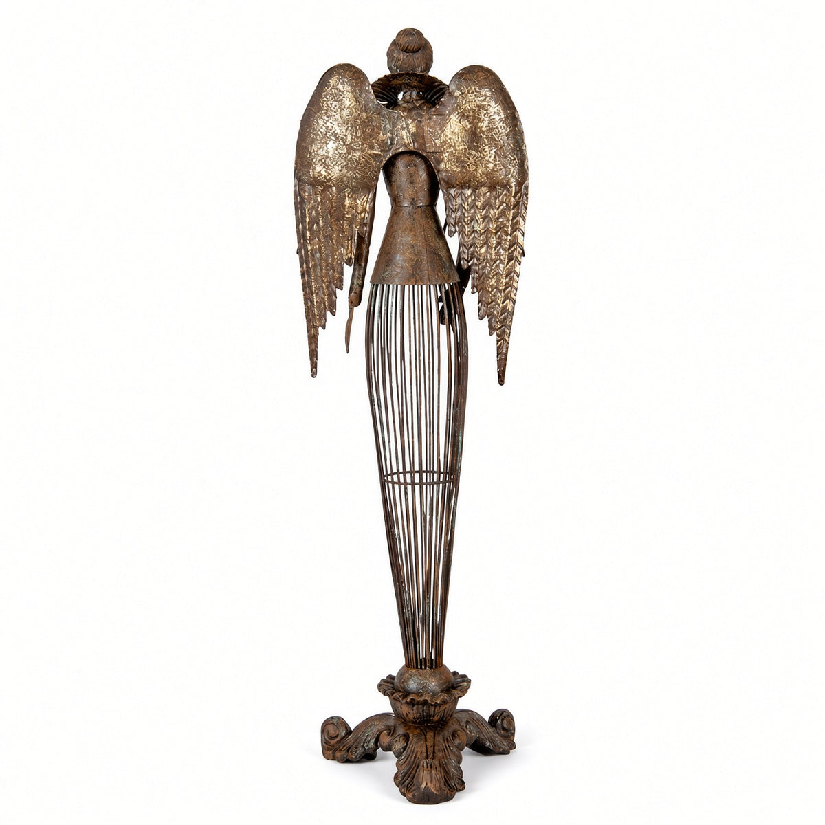 Antique Angel Metal Figurine