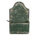 Vintage Farmhouse Green Metal Plant Holder