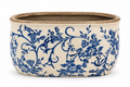 Blue & White Floral Ceramic Planter