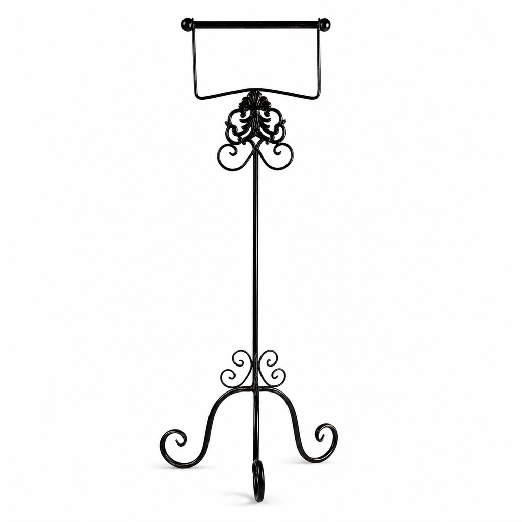 Vintage-Style Standing Toilet Paper Holder – Iron